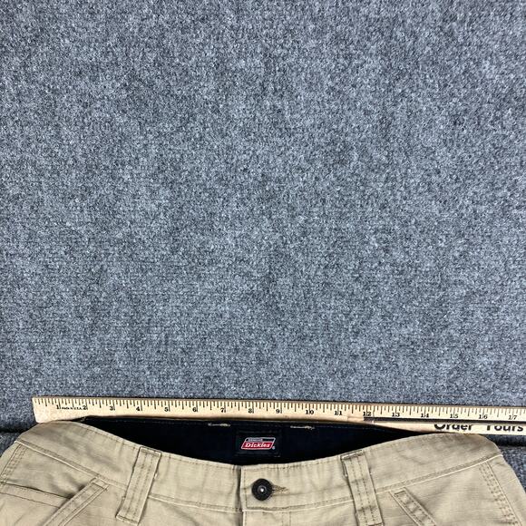 Dickies Cargo Shorts Mens 32 Khaki Utility Workwear Carpenter Outdoor Stained - Picture 6 of 9